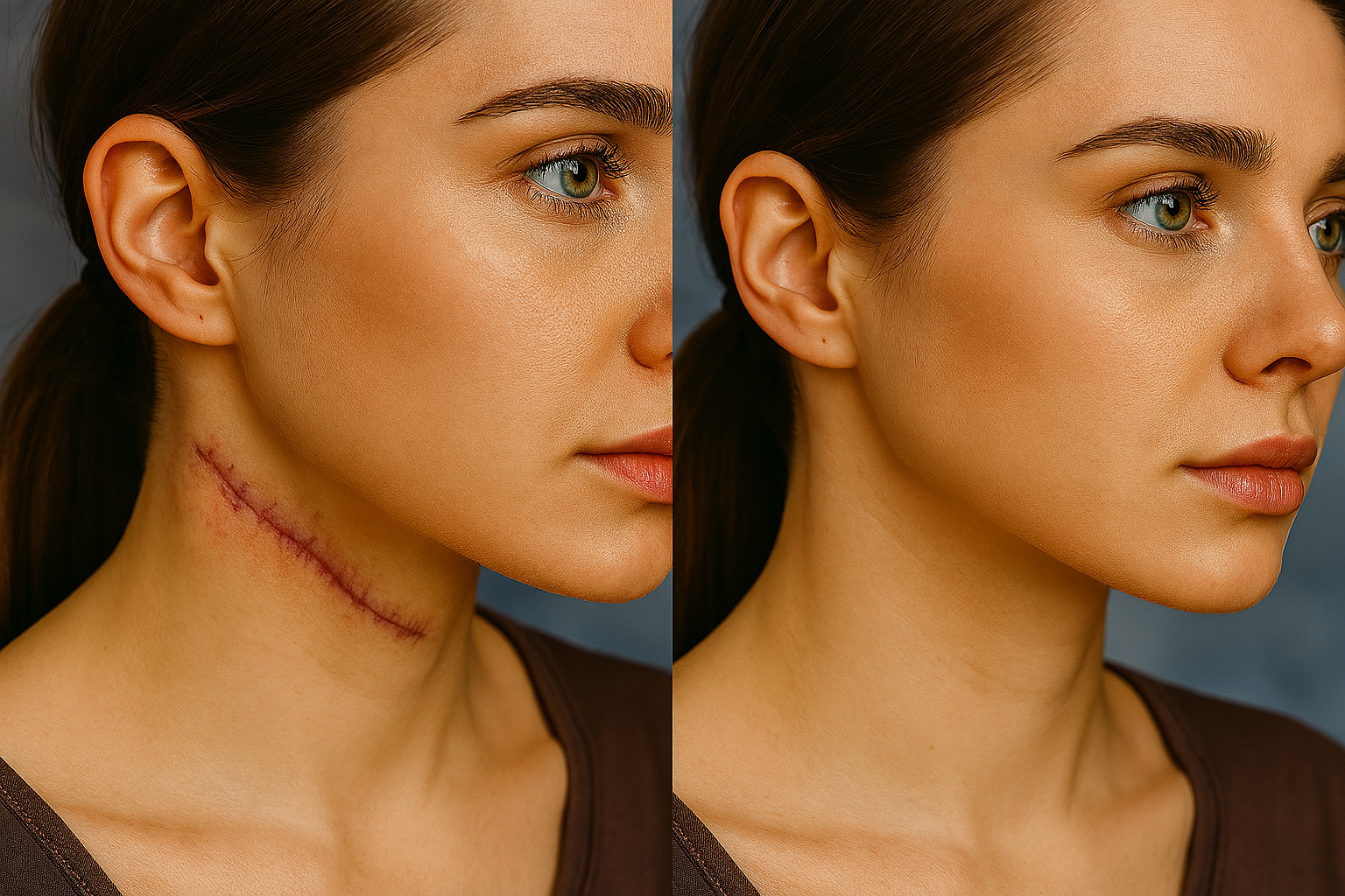 Surgical scar revision result